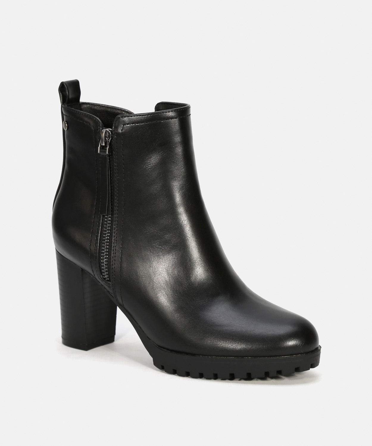 Botines tac&oacute;n cremallera image number null